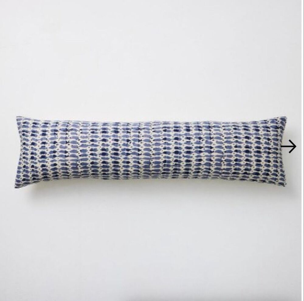 West Elm Happy Wave Oversized Long Lumbar Cushion Pillow Cover NWT 12"x46"